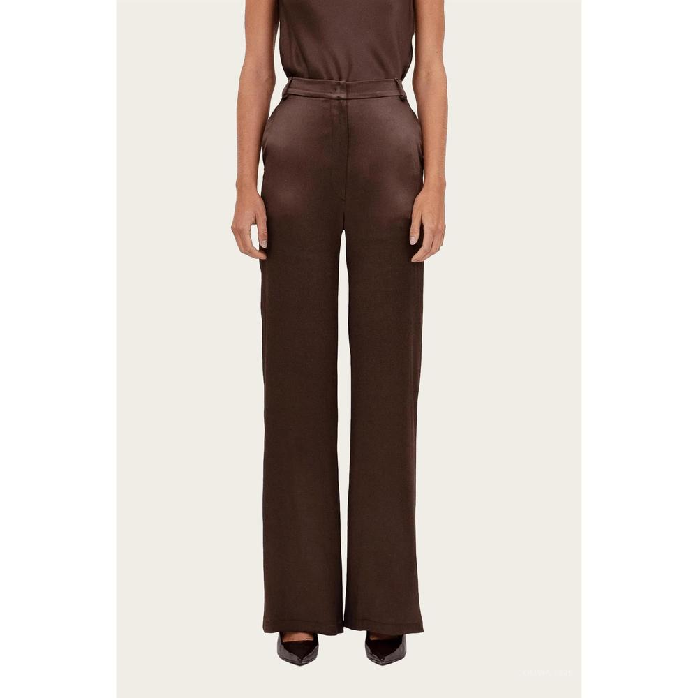NEW NONCHALANT LABEL pauline straight-leg pant in chocolate